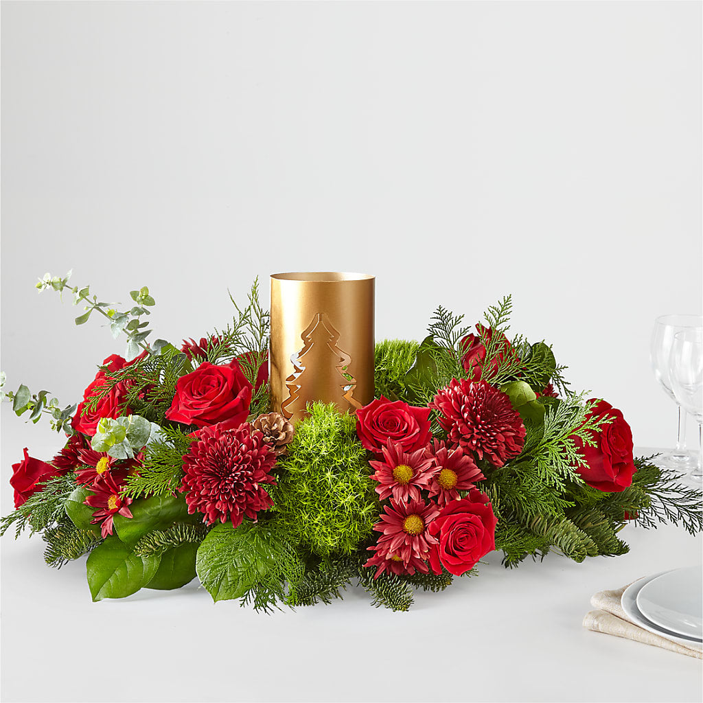 Toast the Season Centerpiece – Akd Florist, Santa Maria CA