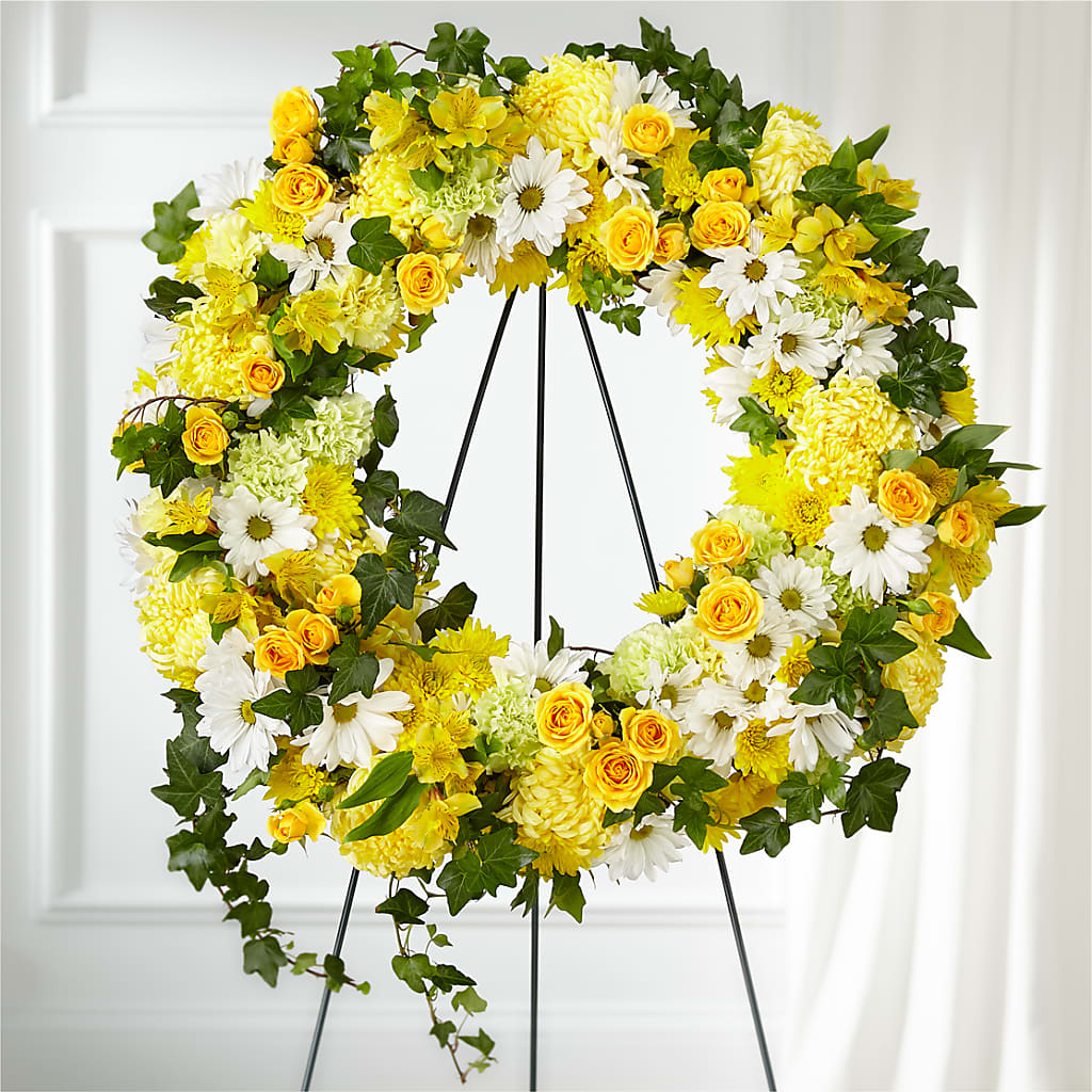 Golden Remembrance Wreath – Akd Florist, Santa Maria CA