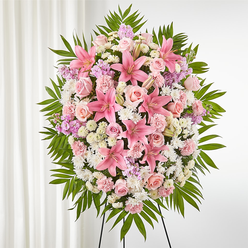 Offering Solace Standing Spray – Akd Florist, Santa Maria CA