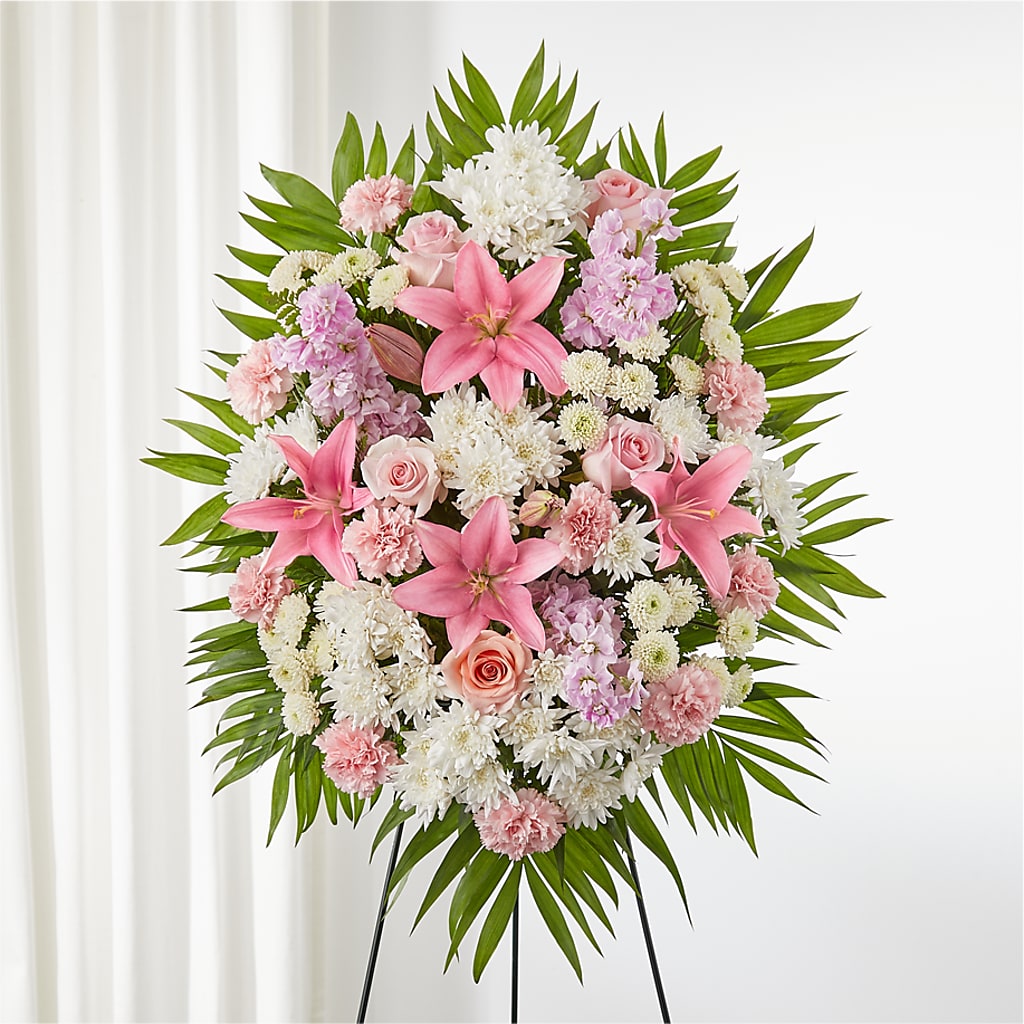 Offering Solace Standing Spray – Akd Florist, Santa Maria CA