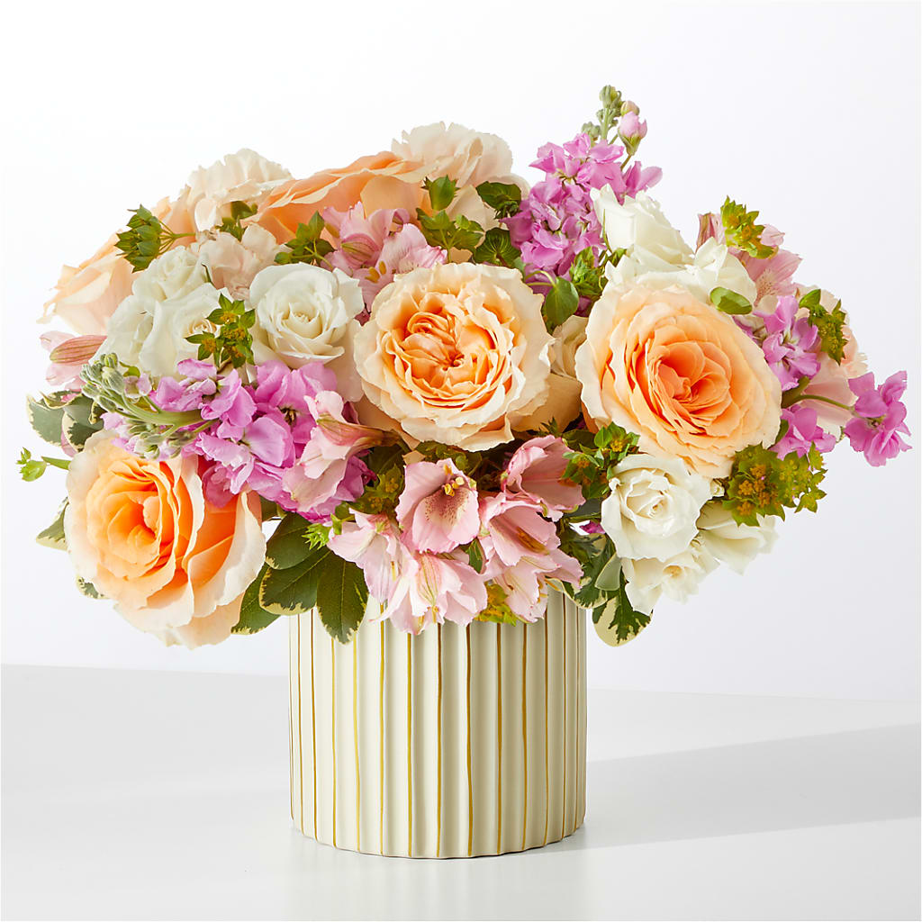 Paradise Bouquet with Ivory Vase – Akd Florist, Santa Maria CA