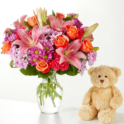 One and Only Bouquet and Bear Bundle –  Akd Florist, Santa Maria CA