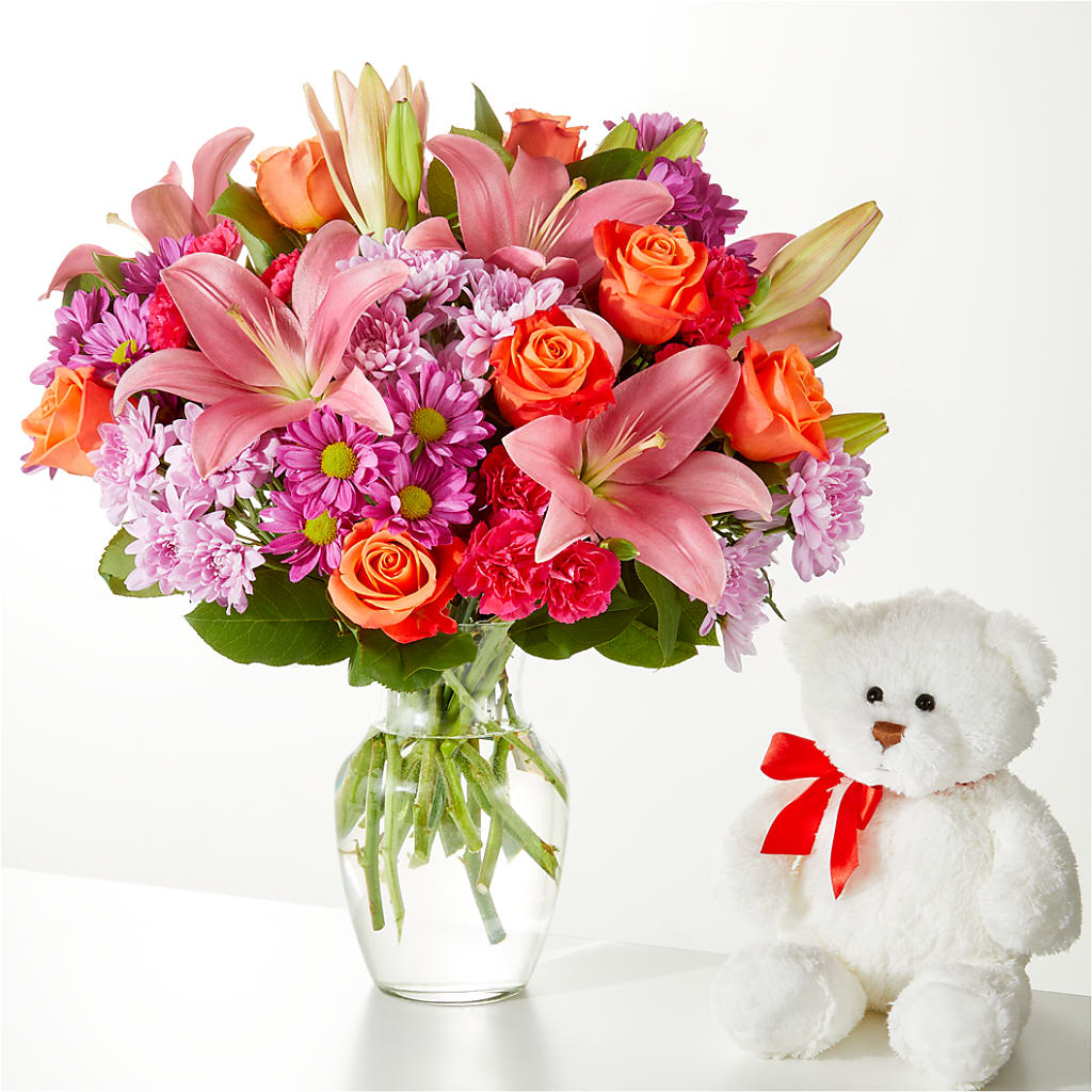 One and Only Bouquet and Bear Bundle –  Akd Florist, Santa Maria CA