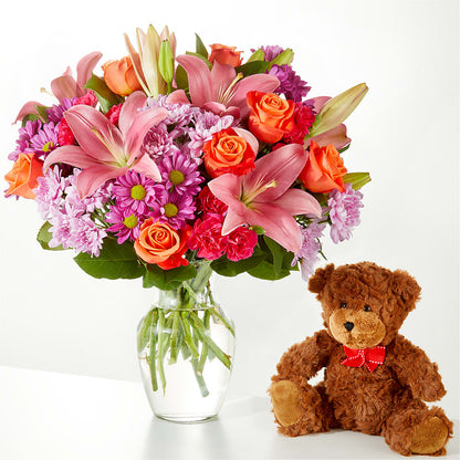 One and Only Bouquet and Bear Bundle –  Akd Florist, Santa Maria CA