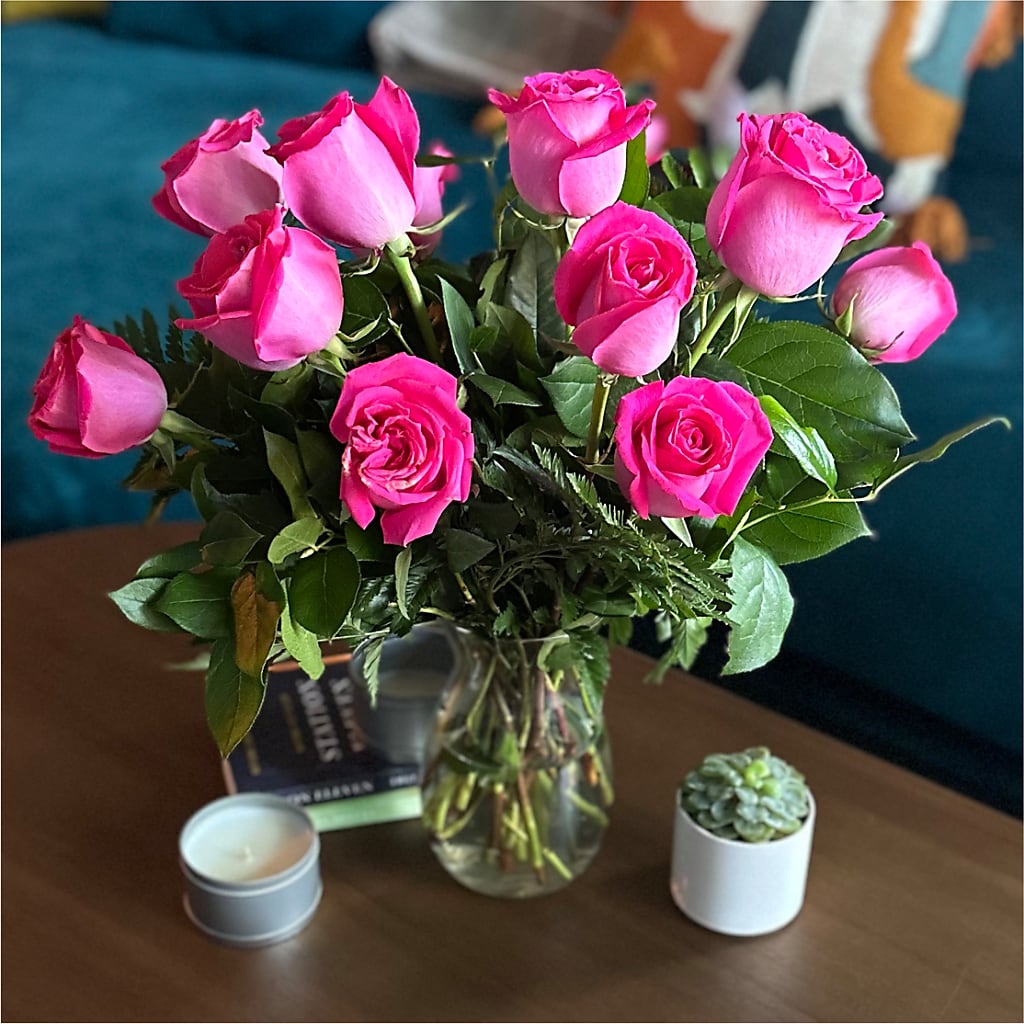 Long Stem Pink Rose Bouquet –  Akd Florist, Santa Maria CA