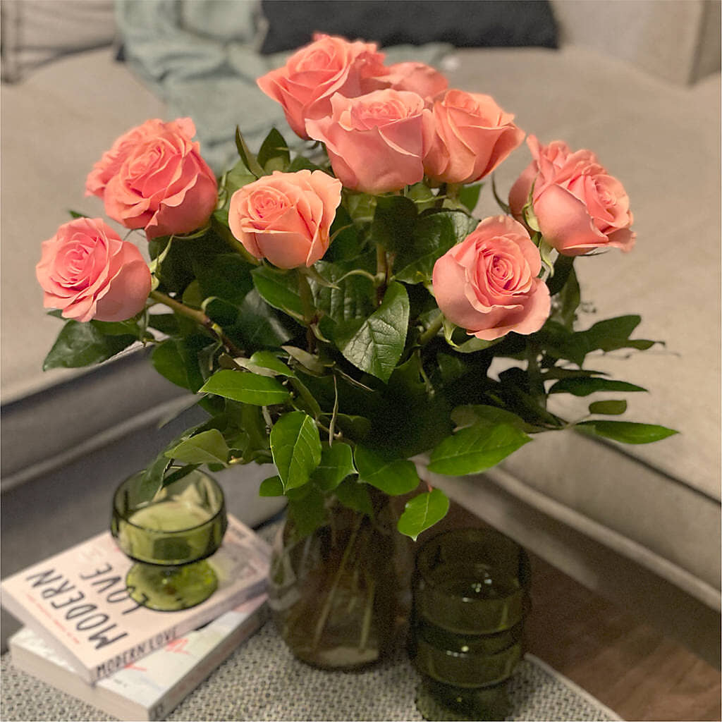 Long Stem Pink Rose Bouquet –  Akd Florist, Santa Maria CA