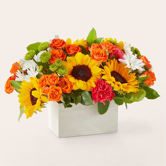 Sun-drenched Blooms Box Bouquet –  Akd Florist, Santa Maria CA