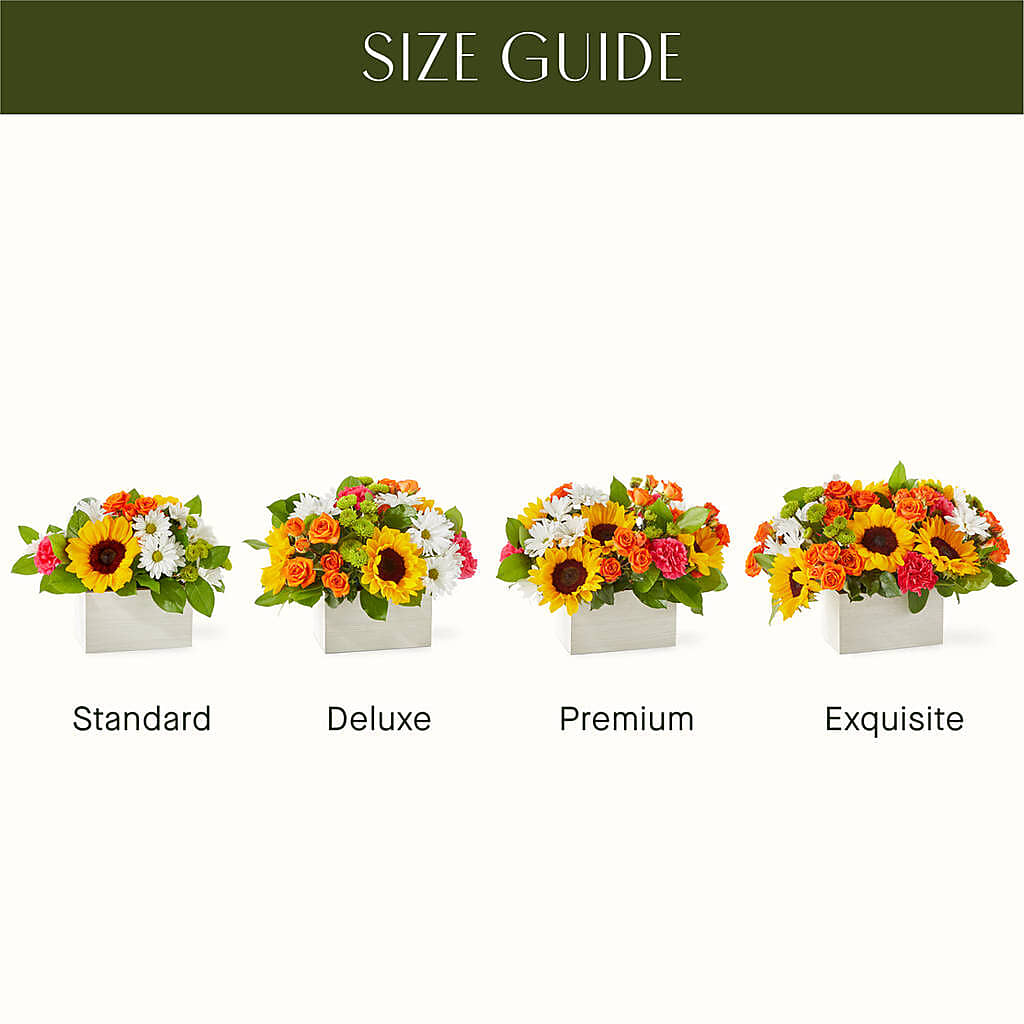 Sun-drenched Blooms Box Bouquet –  Akd Florist, Santa Maria CA