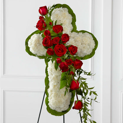 Floral Cross Easel –  Akd Florist, Santa Maria CA