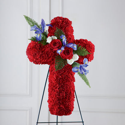 Faithful Hero Floral Cross –  Akd Florist, Santa Maria CA