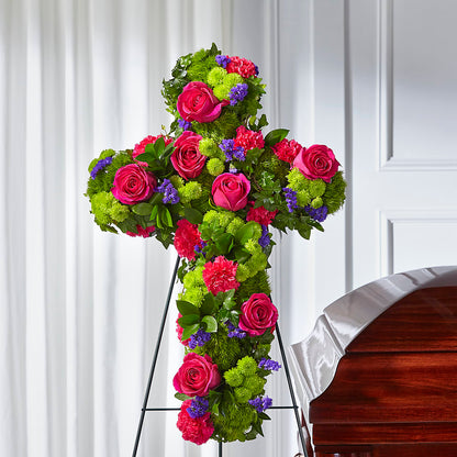 Tribute Rose Floral Cross –  Akd Florist, Santa Maria CA