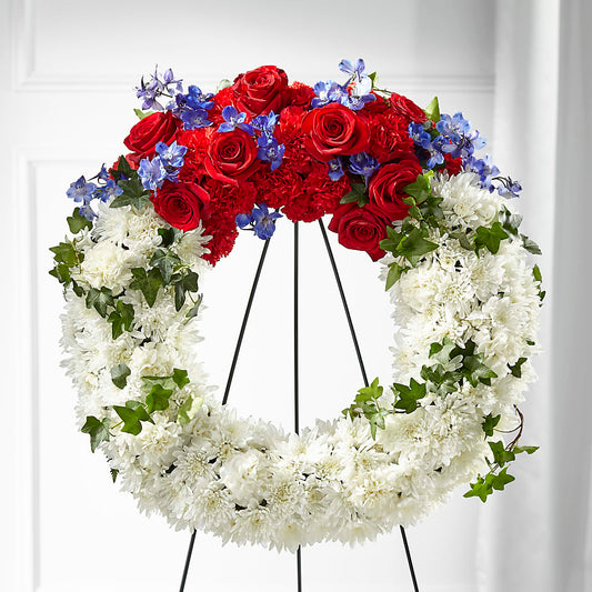 Patriotic Passion Wreath –  Akd Florist, Santa Maria CA