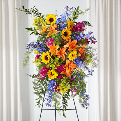 Sunlit Memories Standing Spray (Standard) –  Akd Florist, Santa Maria CA