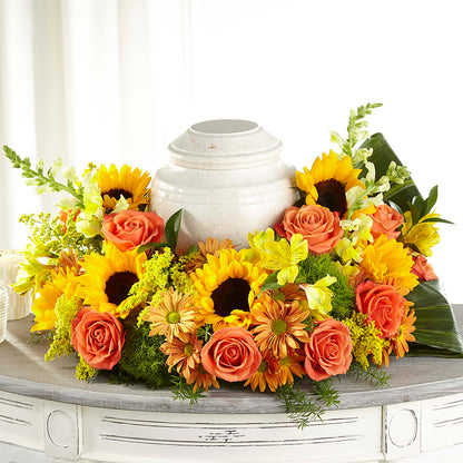 Faithful Sunflower Cremation Adornment –  Akd Florist, Santa Maria CA