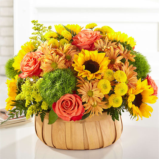 Harvest Sunflower Basket –  Akd Florist, Santa Maria CA