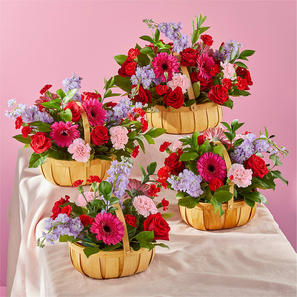 Pink Picnic Basket –  Akd Florist, Santa Maria CA