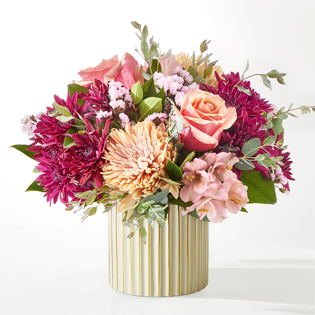 Berry Cobbler Bouquet with Ivory Vase –  Akd Florist, Santa Maria CA