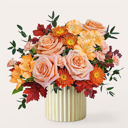 Spiced Latte Bouquet with Ivory Vase –  Akd Florist, Santa Maria CA