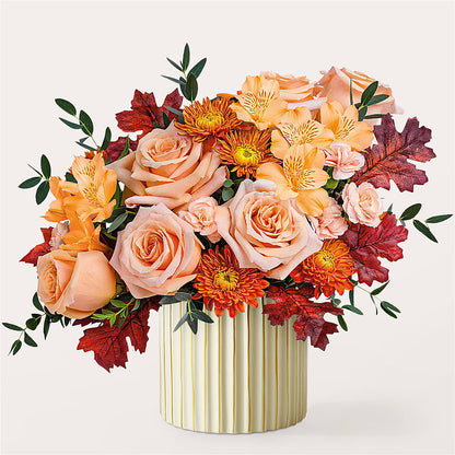 Spiced Latte Bouquet with Ivory Vase –  Akd Florist, Santa Maria CA