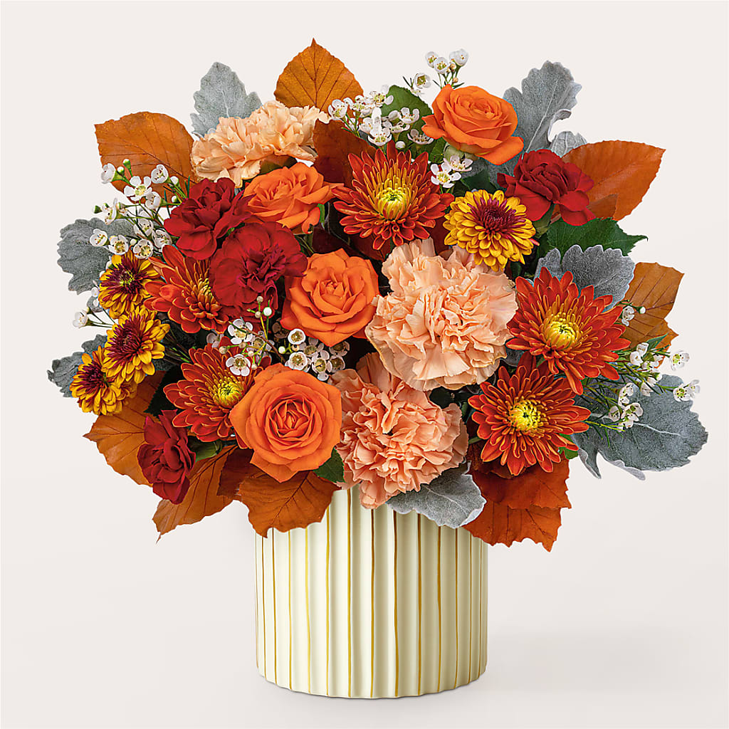 Merlot Bouquet with Ivory Vase –  Akd Florist, Santa Maria CA
