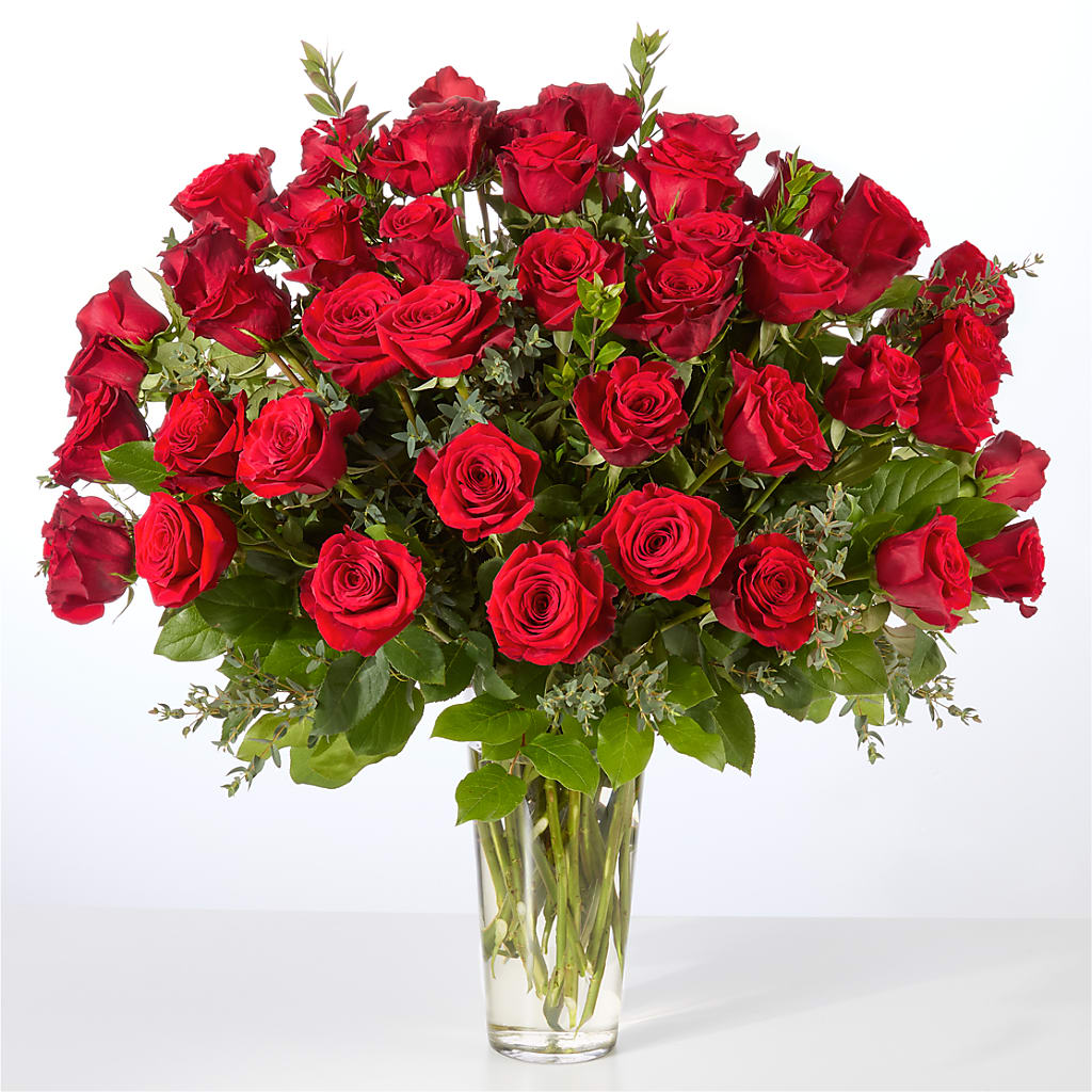 Forever Yours Fifty Stem Red Rose Bouquet –  Akd Florist, Santa Maria CA