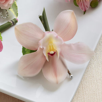Pink Cymbidium Boutonniere –  Akd Florist, Santa Maria CA