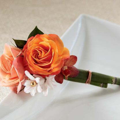 Sunset Dream Boutonniere –  Akd Florist, Santa Maria CA